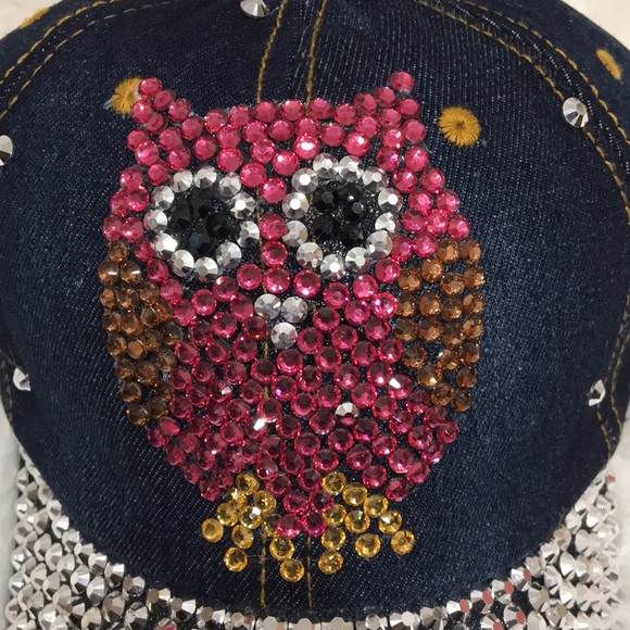 Owl Fashion Rhinestone Cap - Picture 2 of 8